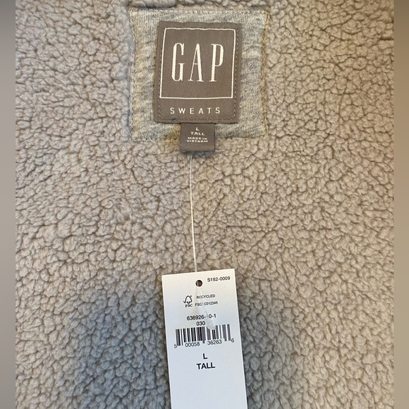 GAP Men's Sherpa Hoodie Sweatshirt - Large Tall - Picture 3 of 6